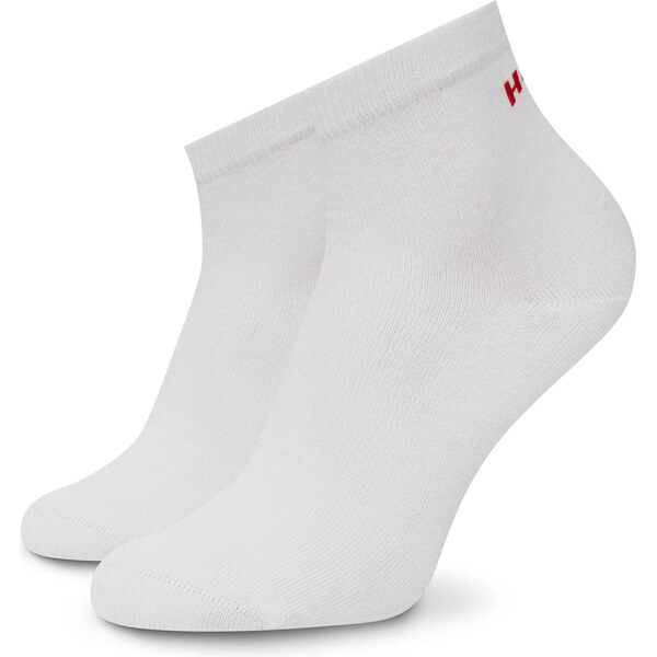 HUGO - ponožky 2PACK biele členkové ponožky s logom HUGO - limitovaná 66891004