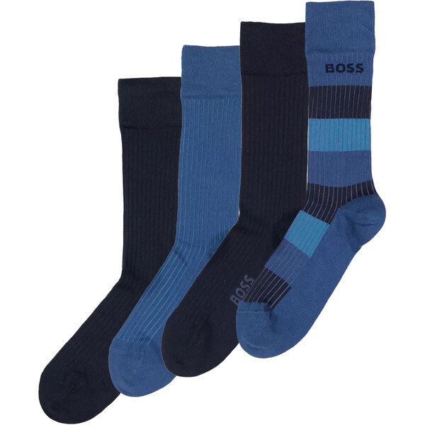 BOSS - ponožky 4PACK exclusive BOSS navy v darčekovom balení 66891005