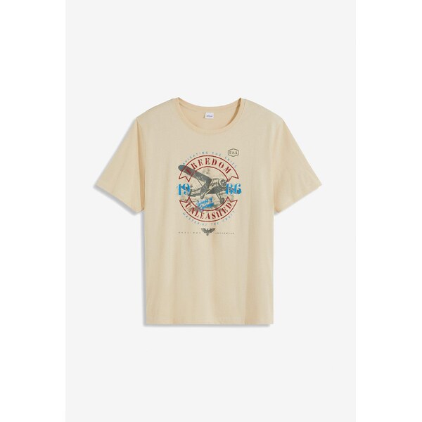 bonprix Tričko z čistej bio bavlny, farba béžová 49697668