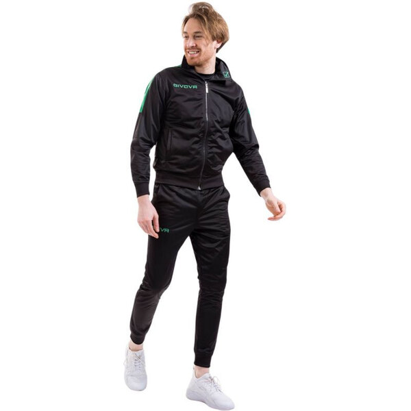 Pánske tepláky Tuta Revolution M TR033 1013 Čierna so zelenou - Givova 66892232