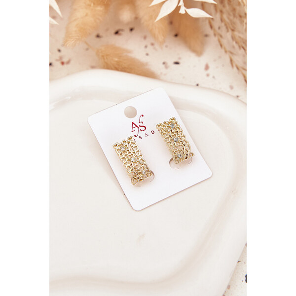 Boto Dámské náušnice z chirurgické oceli zlaté 66892348