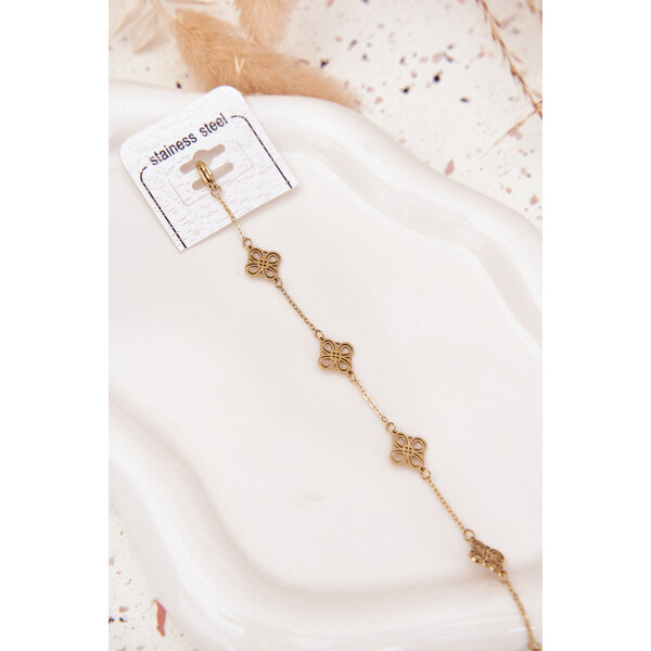 Boto Náramek ze nerezové oceli se zlatými přívěsky 66892455