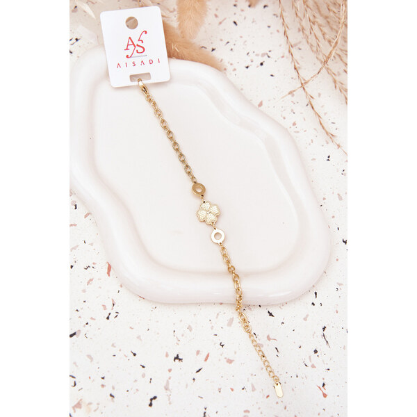 Boto Náramek S Konvalinkou Ze Chirurgické Oceli Zlatá 66892482