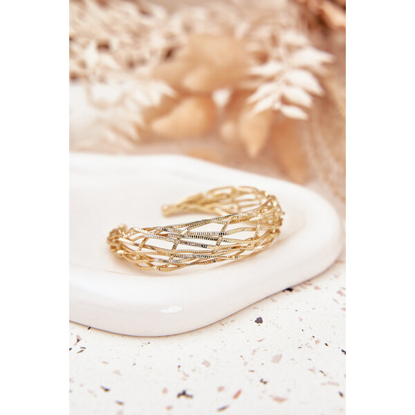 Boto Pevný náramek ze chirurgické oceli zlatý 66892487