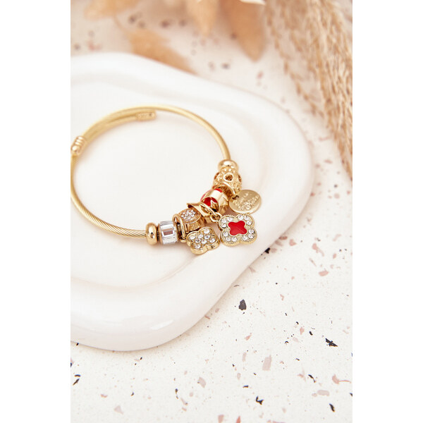 Boto Dámský Náramek Charms Růžový Stříbrný Mouse 66892494