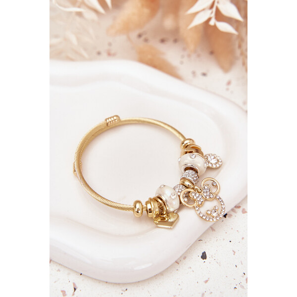 Boto Dámský Náramek Charms Růžový Stříbrný Mouse 66892492