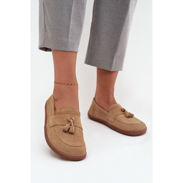 B2B Professional Sports Dámske mokasíny Barefoot 322 Beige - Zazoo 66892866