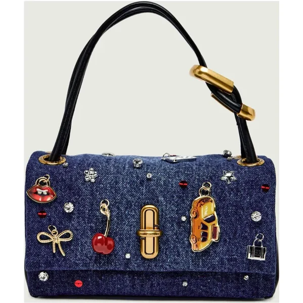 Marc Jacobs Džínsová kabelka na rameno THE MINI DUAL top HANDLE 66887909