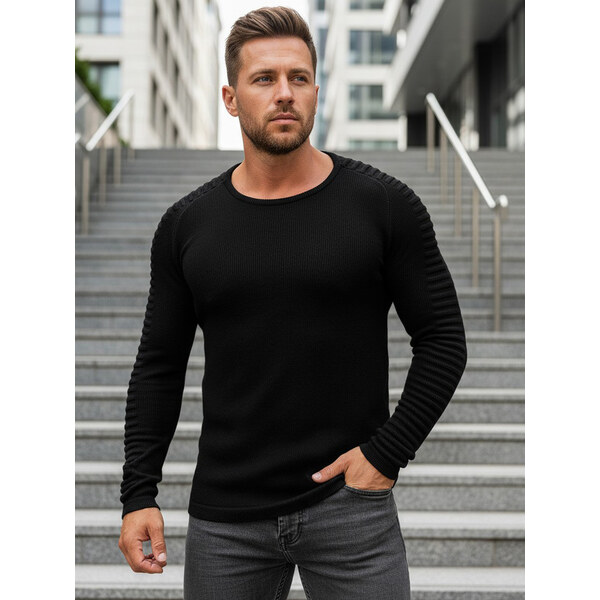 Dstreet Pánsky sveter cez hlavu antracitový WX1604 65502778