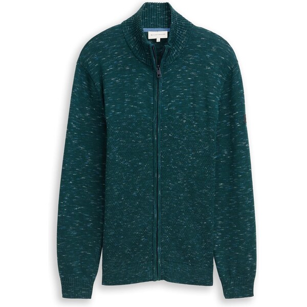 TOM TAILOR Kardigán nebesky modrá / smaragdová / biela 66897927