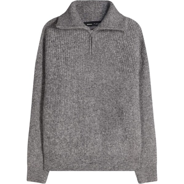 Bershka Sveter sivá 66898249