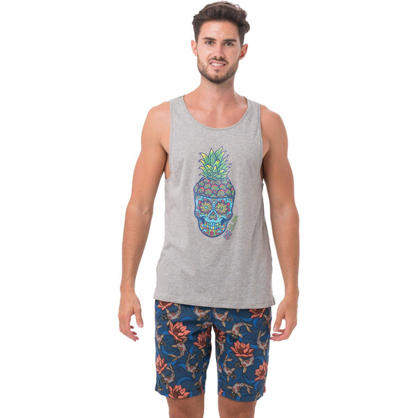 Pánske tričko 69SLAM PINE SKULL GREY (MSNPLL-GY) 66909014