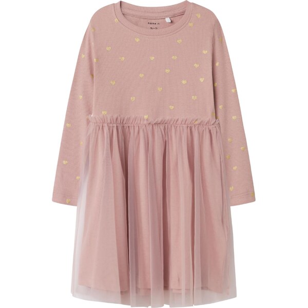 NAME IT Šaty NMFNadja zlatá / svetlofialová 56627724