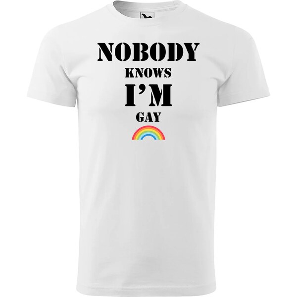 Sablio Tričko s potlačou Nobody knows I am gay 65110655