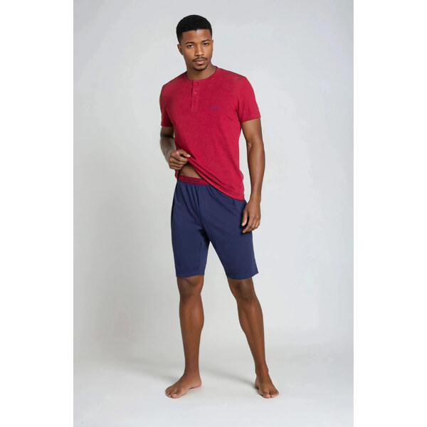 Pyžamo Dune 38879-33X Červená a tmavo modrá - Henderson 34811275