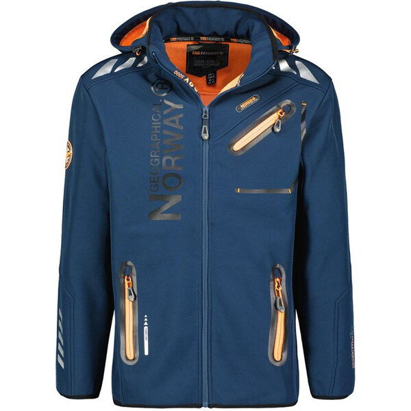 Pánska softshellová bunda Geographical Norway ROYAUTE NAVY -ORANGE DB 66910528