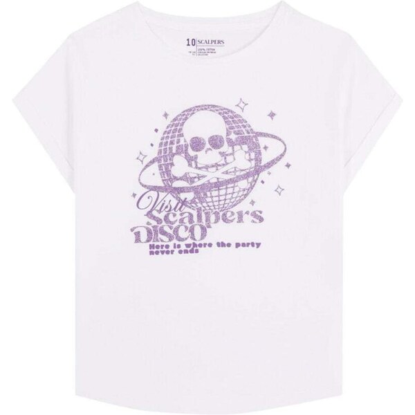 Scalpers Tričko Disco fialová / biela 66916258