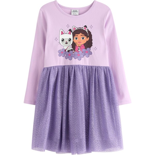 Lindex Šaty Gabbys Dollhouse tmavohnedá / orgovánová / svetlofialová / 66916625