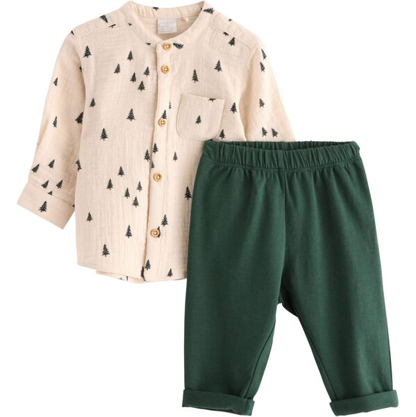 Lindex Set krémová / tmavozelená 66916630