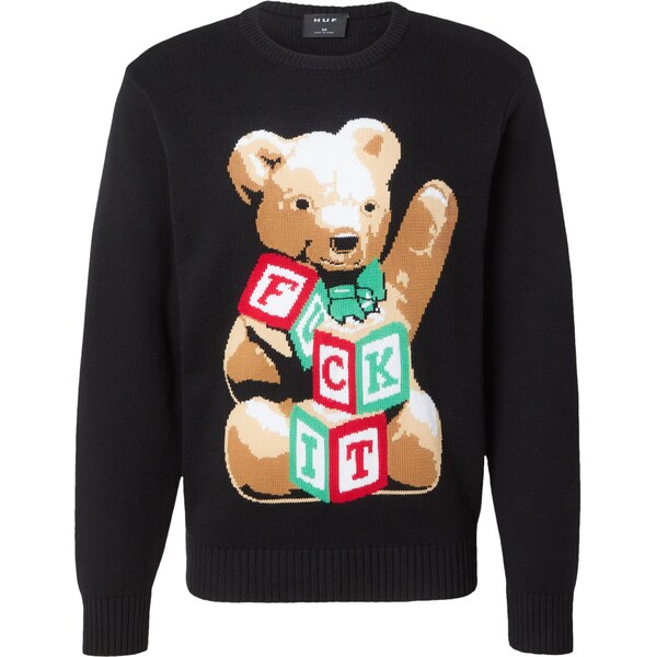 HUF Sveter svetlohnedá / svetlozelená / červená / čierna 66916735