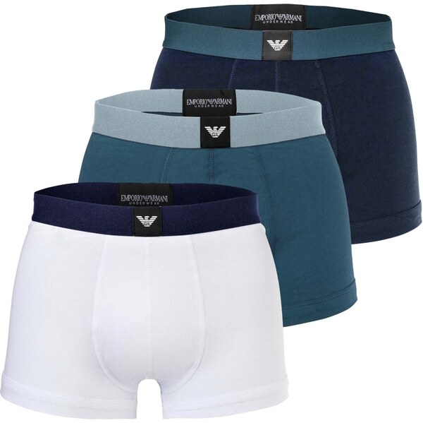 Emporio Armani Boxerky námornícka modrá / petrolejová / čierna / biela 67041110