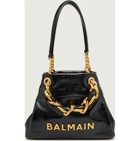 Balmain Kožená kabelka na rameno 1945 SOFT SMALL 66909849