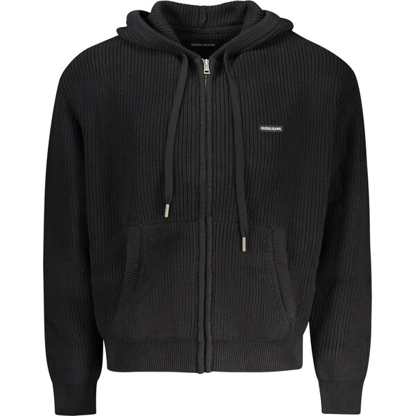 GUESS JEANS Čierna pánska mikina na zips 66914663