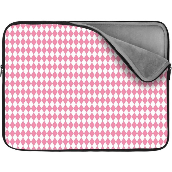 Sablio Obal na notebook Ružovo-biele kosoštvorce 65426984