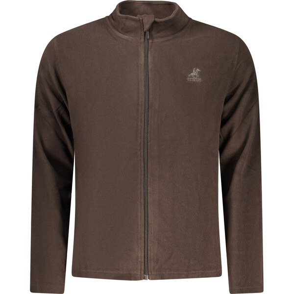 U.S. GRAND Hnedá fleecová mikina na zips 66927872