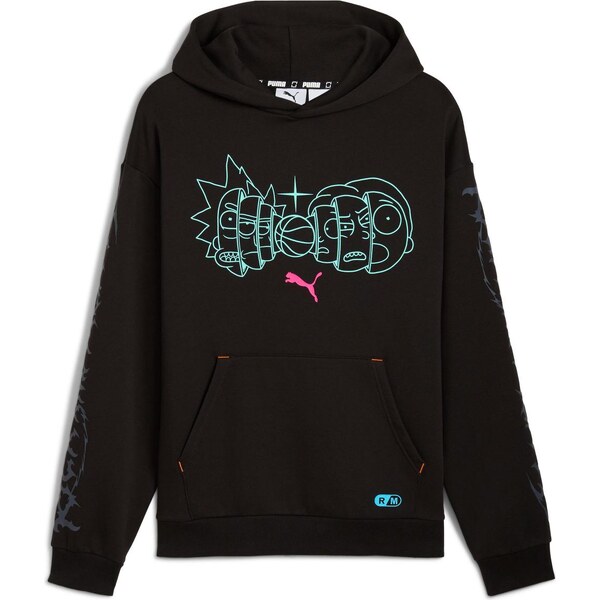 Puma Hoops x Rick and Morty Hoodie - Pánske - Mikina Puma - Čierne - 66926454