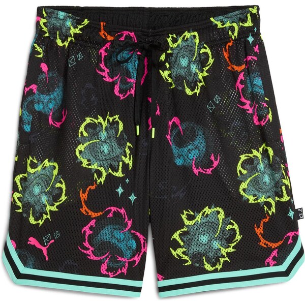 Puma Hoops x Rick and Morty Shorts - Pánske - Kraťasy Puma - Čierne - 66926457