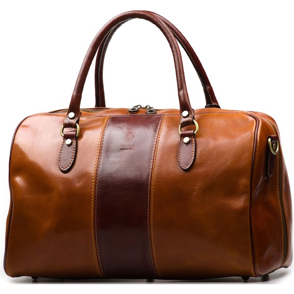 Blaire Kožená cestovná taška Tonny koňakovo hnedá 64987490