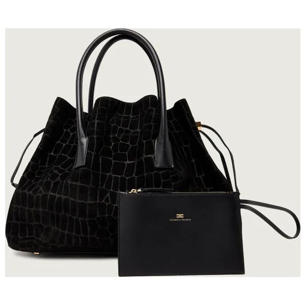 Elisabetta Franchi Shopper kabelka + príručná taštička | semiš 66927065