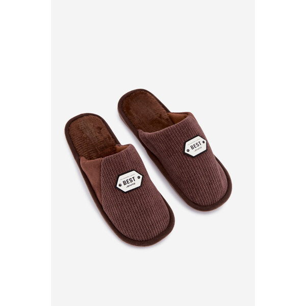 Kesi Pánske ponožky s nášivkou Presine - hnedé 67263251