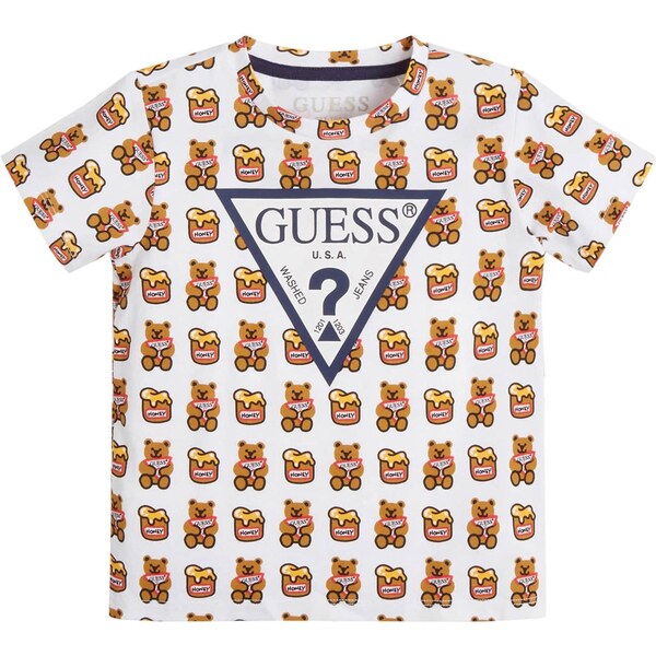 GUESS Tričko modrá / hnedá / biela 66935514