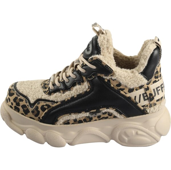 BUFFALO Šnurovacie členkové čižmy CLD CHAI krémová / čierna 66935539