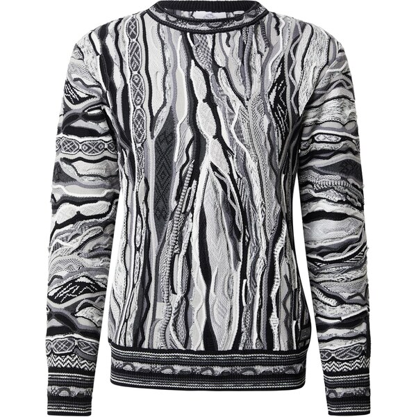 Carlo Colucci Sveter Fanti sivá / čierna / biela 66935724