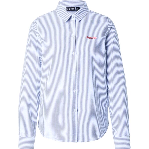 PIECES Blúzka PCIRENE modrá / červená / biela 66935818