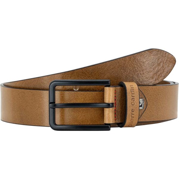 Svetlohnedý pánsky kožený opasok Pierre Cardin taupe 66932747