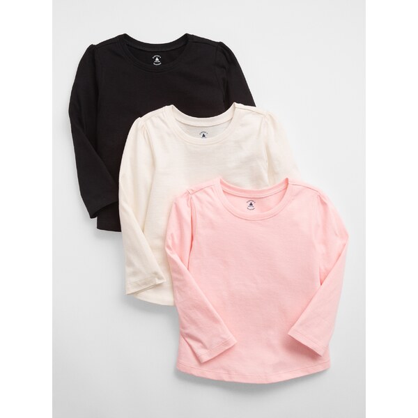GAP detské tričko s dlhým rukávom, 3 ks 66971748
