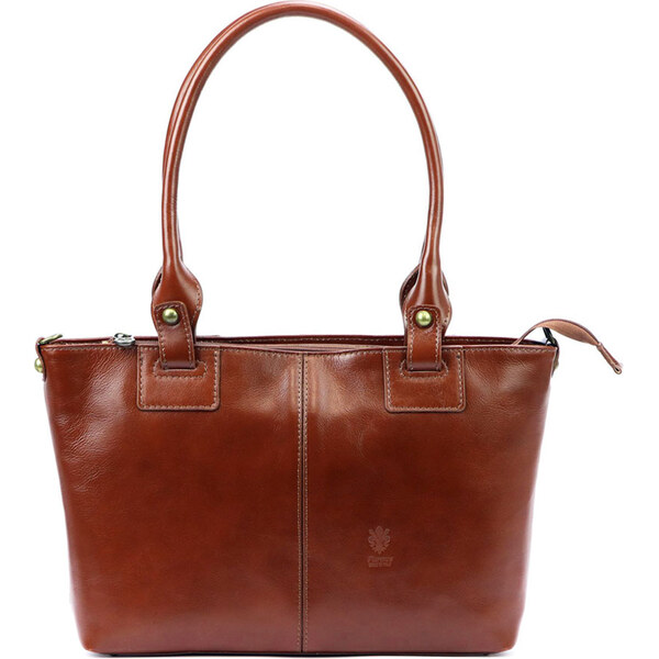 Hnedá kožená kabelka cez plece Florence 18 66939173