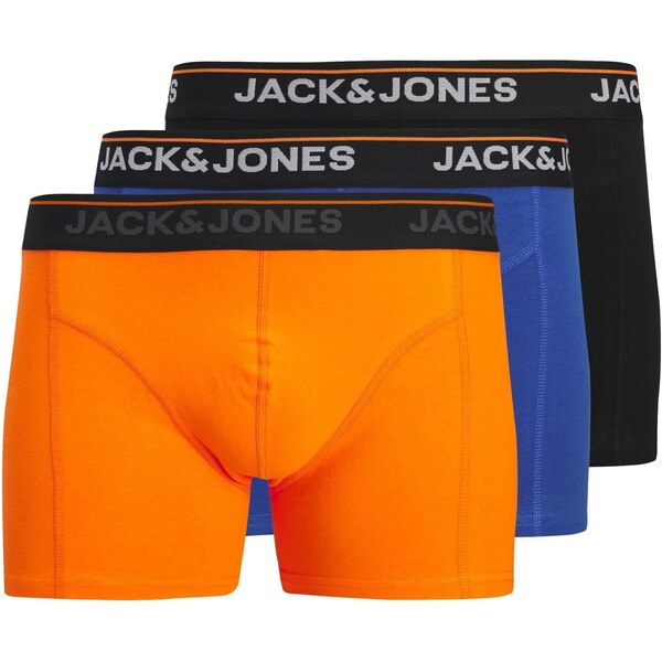 JACK & JONES Boxerky JACTheodore modrá / oranžová / čierna 66637738