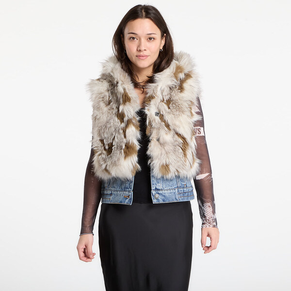 Vesta Desigual Bunny Fur Vest Brown S 66940696