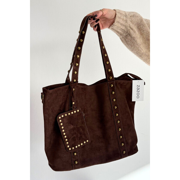 Kesi Dámska kabelka so zdobením - čokoládová Kynelle 66941456