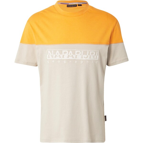 NAPAPIJRI Tričko S-SATURNIA nebielená / zlatá žltá / biela 66945356