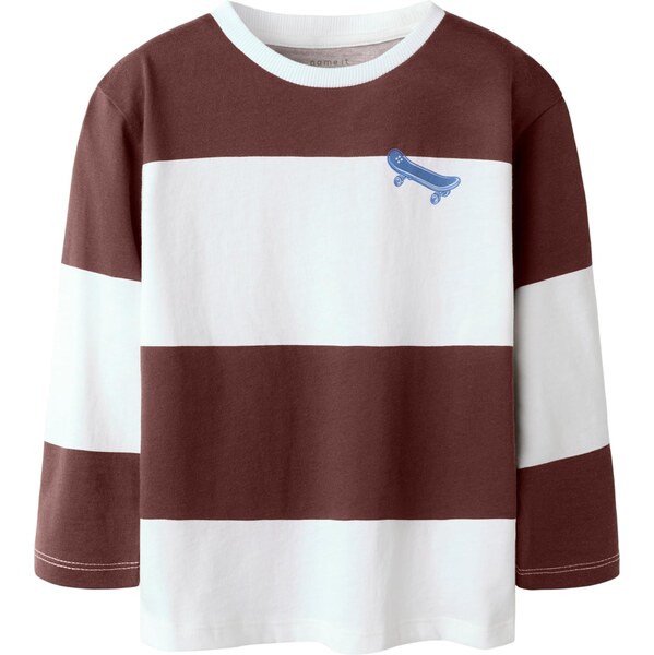 NAME IT Tričko NMMTINUS opálová / čokoládová / biela 66945440