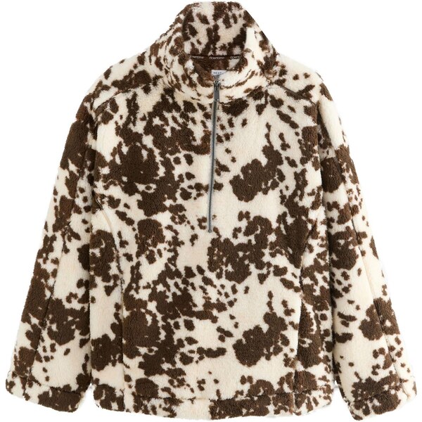 Next Flisová bunda béžová / hnedá 66945442