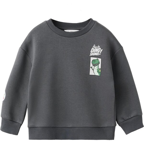 MANGO KIDS Mikina TOYDINO antracitová / svetlosivá / jedľová 66945525