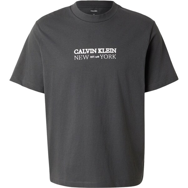 Calvin Klein Tričko antracitová / biela 66945643
