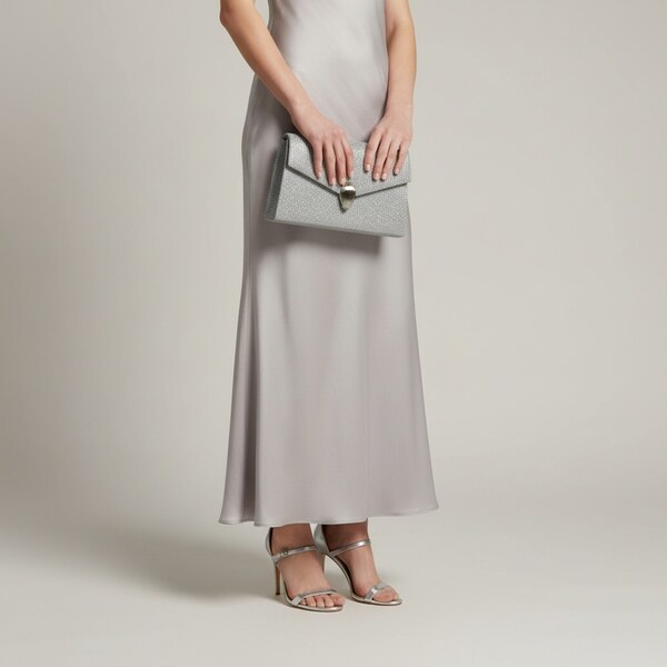 JOHN-C Strieborná spoločenská kabelka Notte 66949278